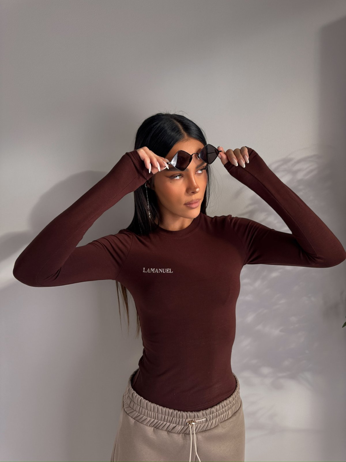 Bluzka/top ORGIN, kakao