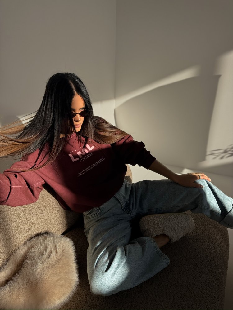 Bluza dresowa MIDNIGHT, bordo