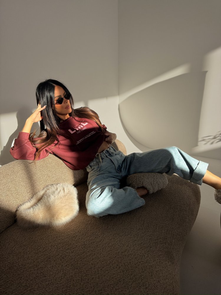 Bluza dresowa MIDNIGHT, bordo