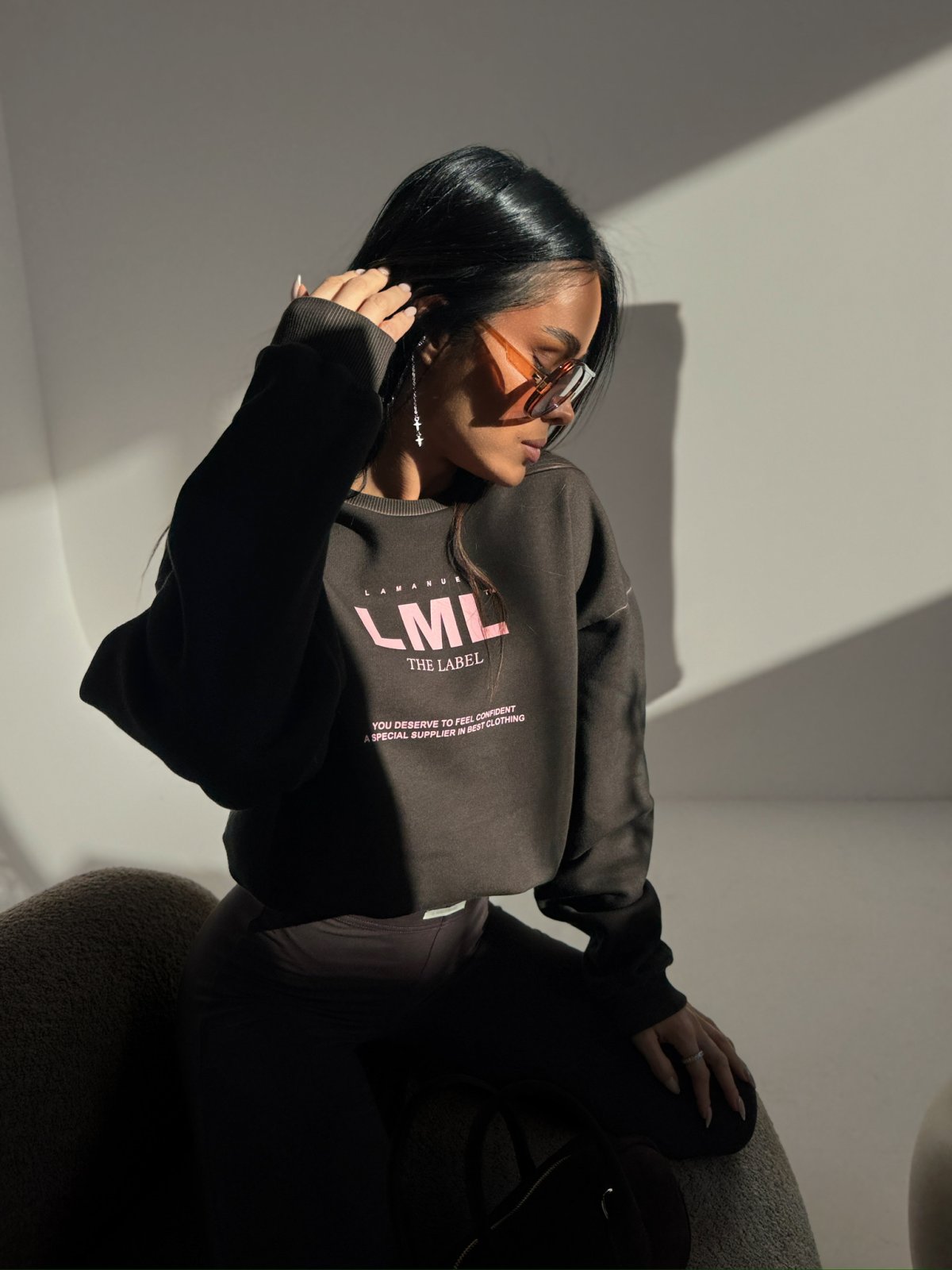 Bluza dresowa MIDNIGHT, chocolate