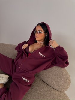 Bluza dresowa CREAMY, bordo