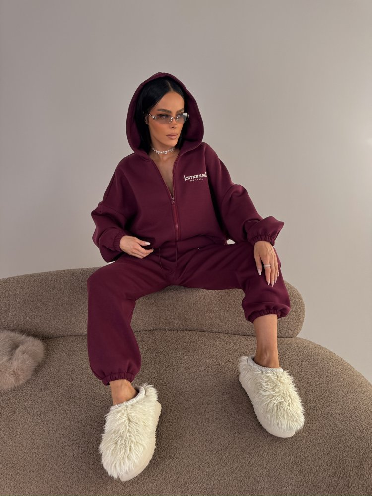 Bluza dresowa CREAMY, bordo
