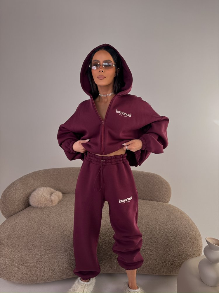 Bluza dresowa CREAMY, bordo