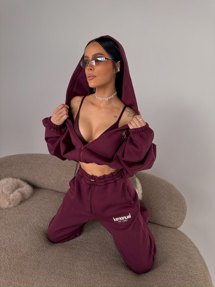 Bluza dresowa CREAMY, bordo