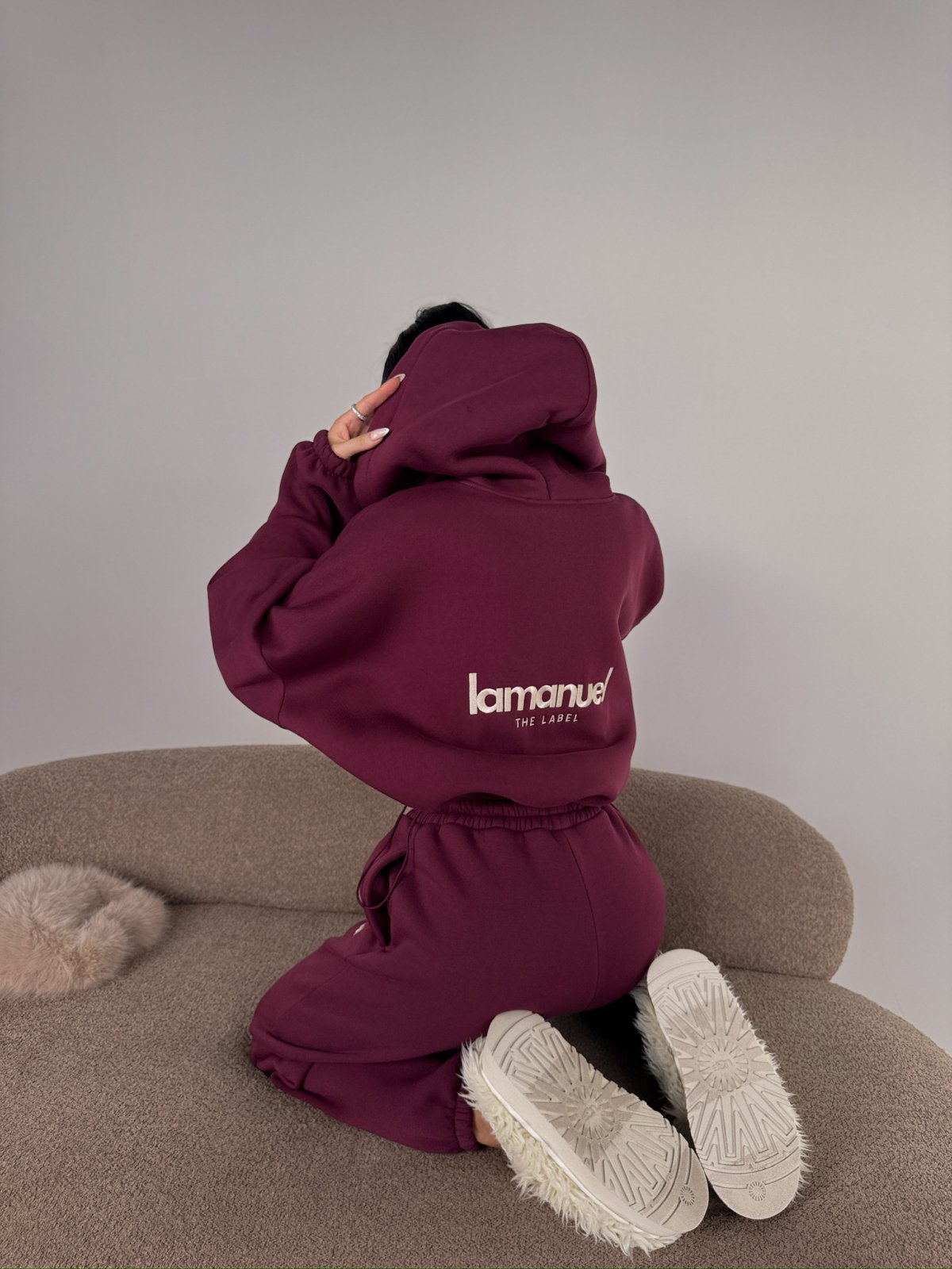 Bluza dresowa CREAMY, bordo