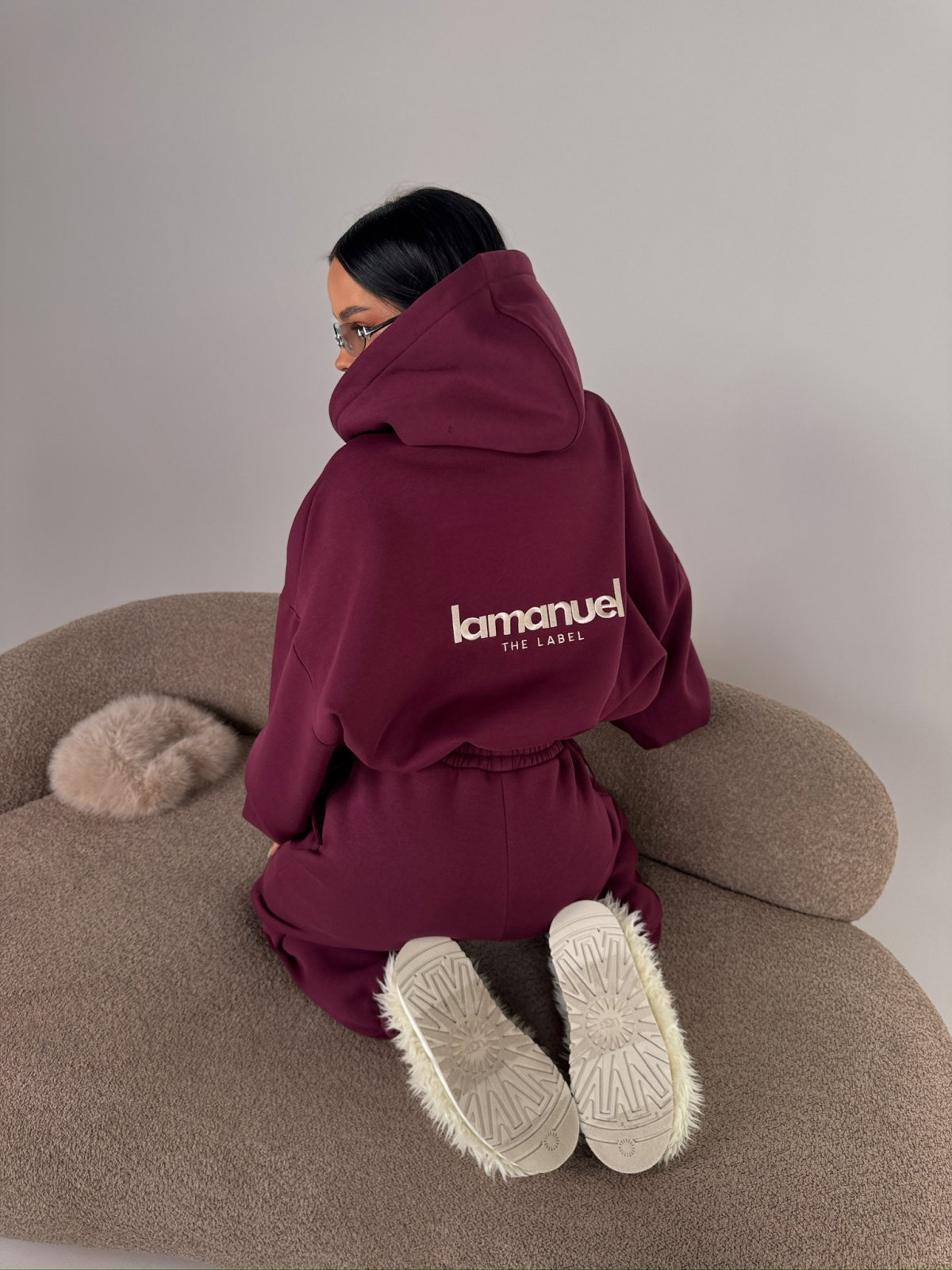 Bluza dresowa CREAMY, bordo