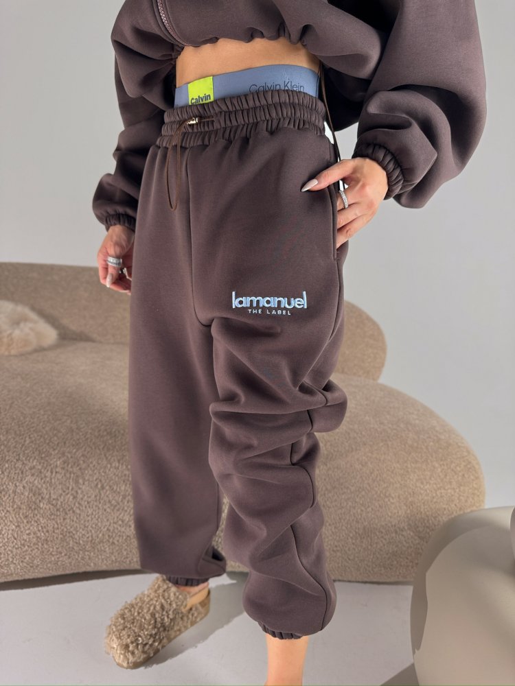 Spodnie dresowe CREAMY, czekolada