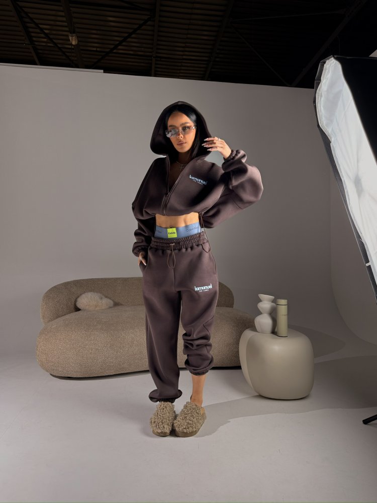 Spodnie dresowe CREAMY, czekolada