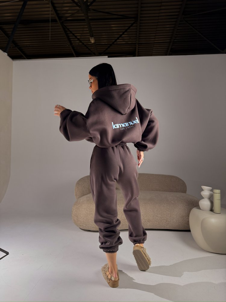 Spodnie dresowe CREAMY, czekolada