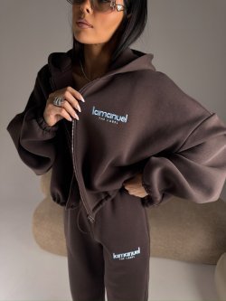 Bluza dresowa CREAMY, czekolada