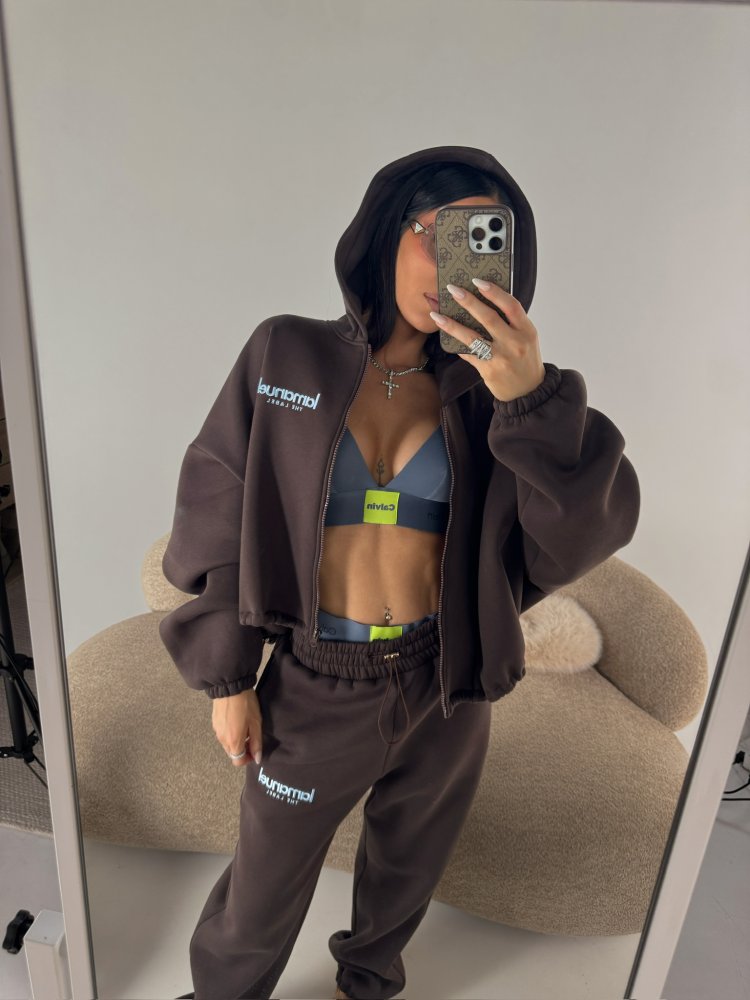 Bluza dresowa CREAMY, czekolada