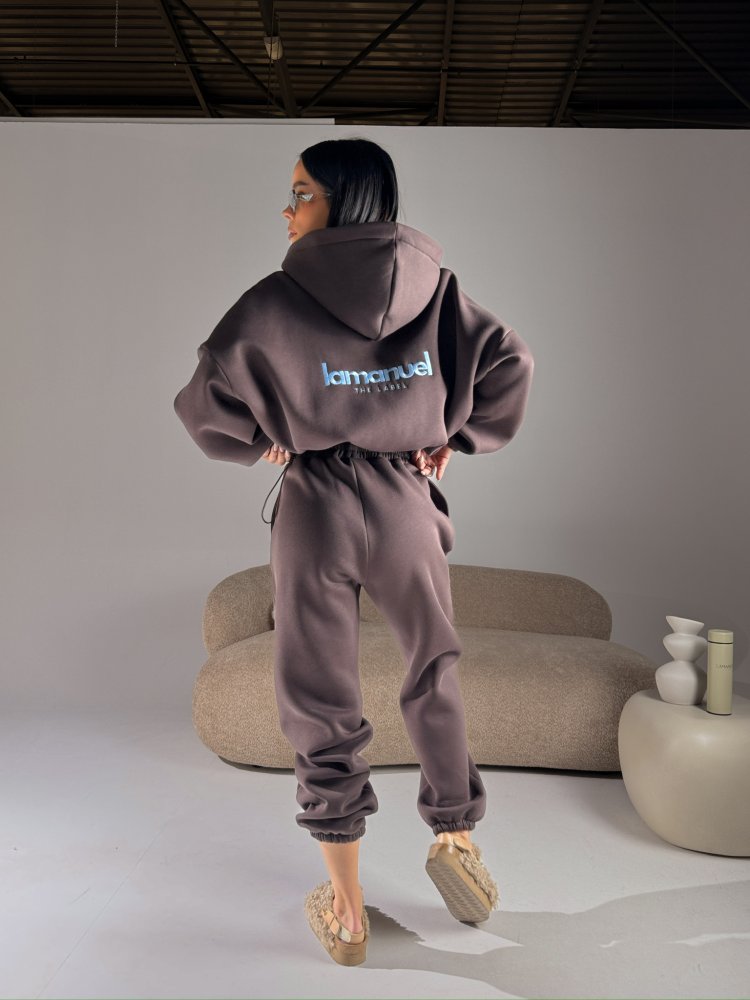 Bluza dresowa CREAMY, czekolada