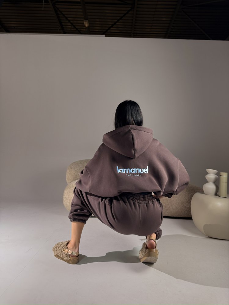 Bluza dresowa CREAMY, czekolada