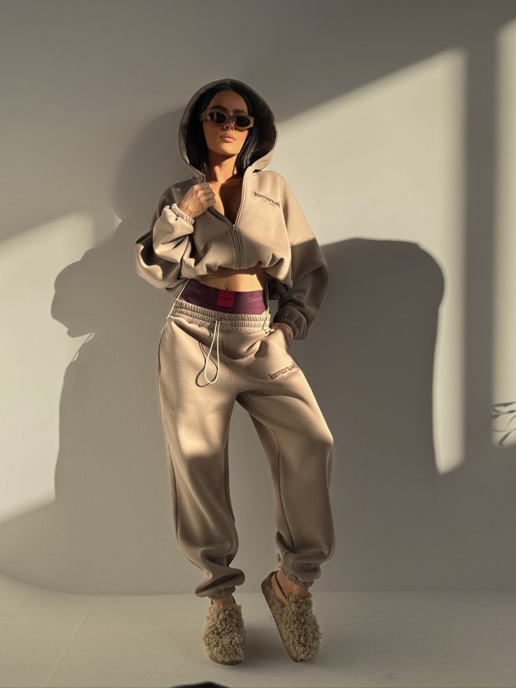 Spodnie dresowe CREAMY, beż