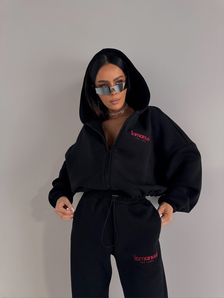 Bluza dresowa CREAMY, czarna