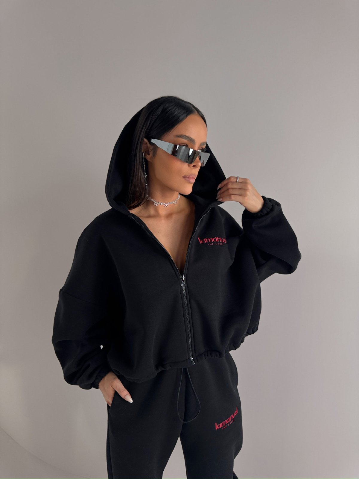 Bluza dresowa CREAMY, czarna