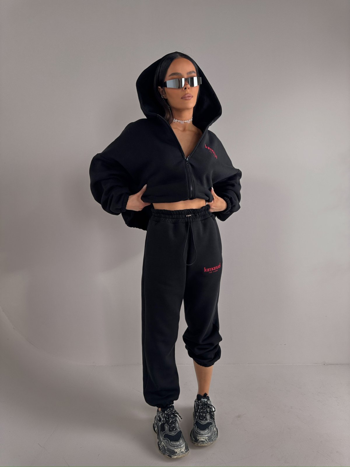 Bluza dresowa CREAMY, czarna