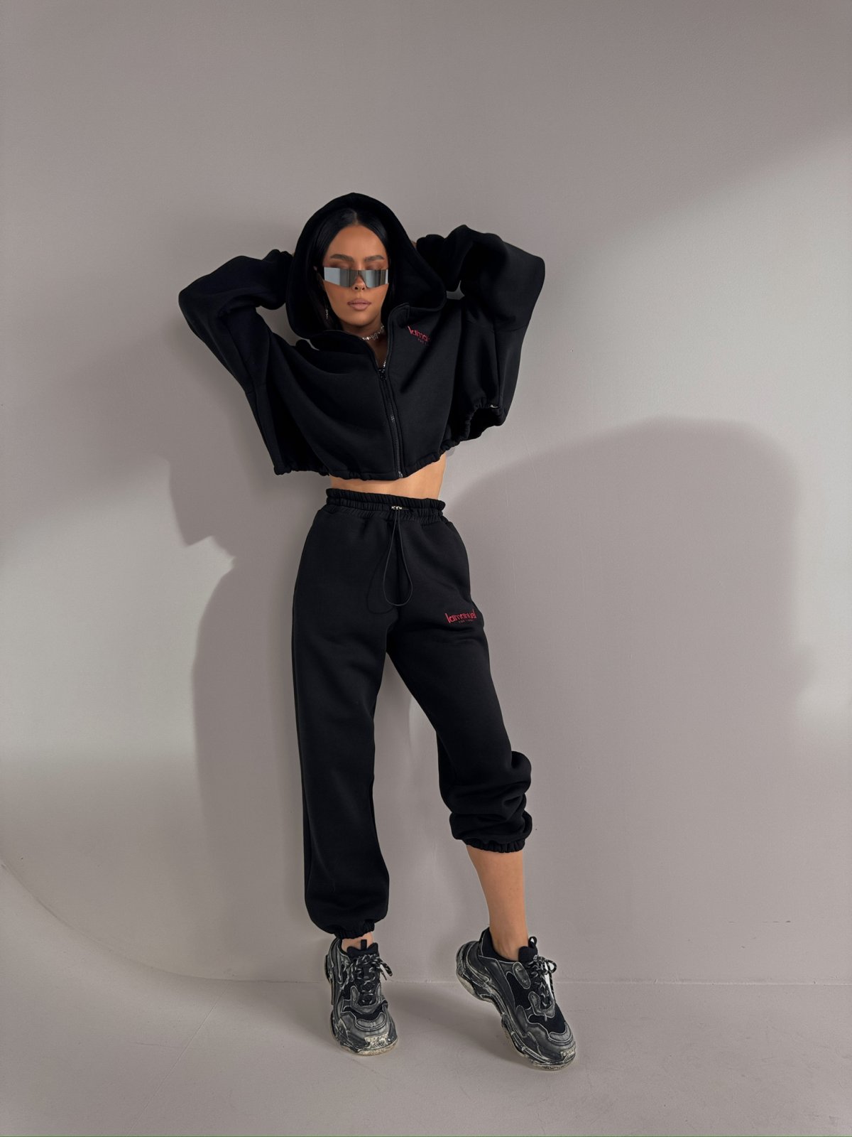 Bluza dresowa CREAMY, czarna