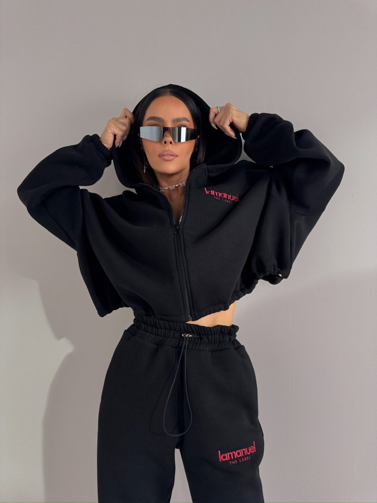 Bluza dresowa CREAMY, czarna