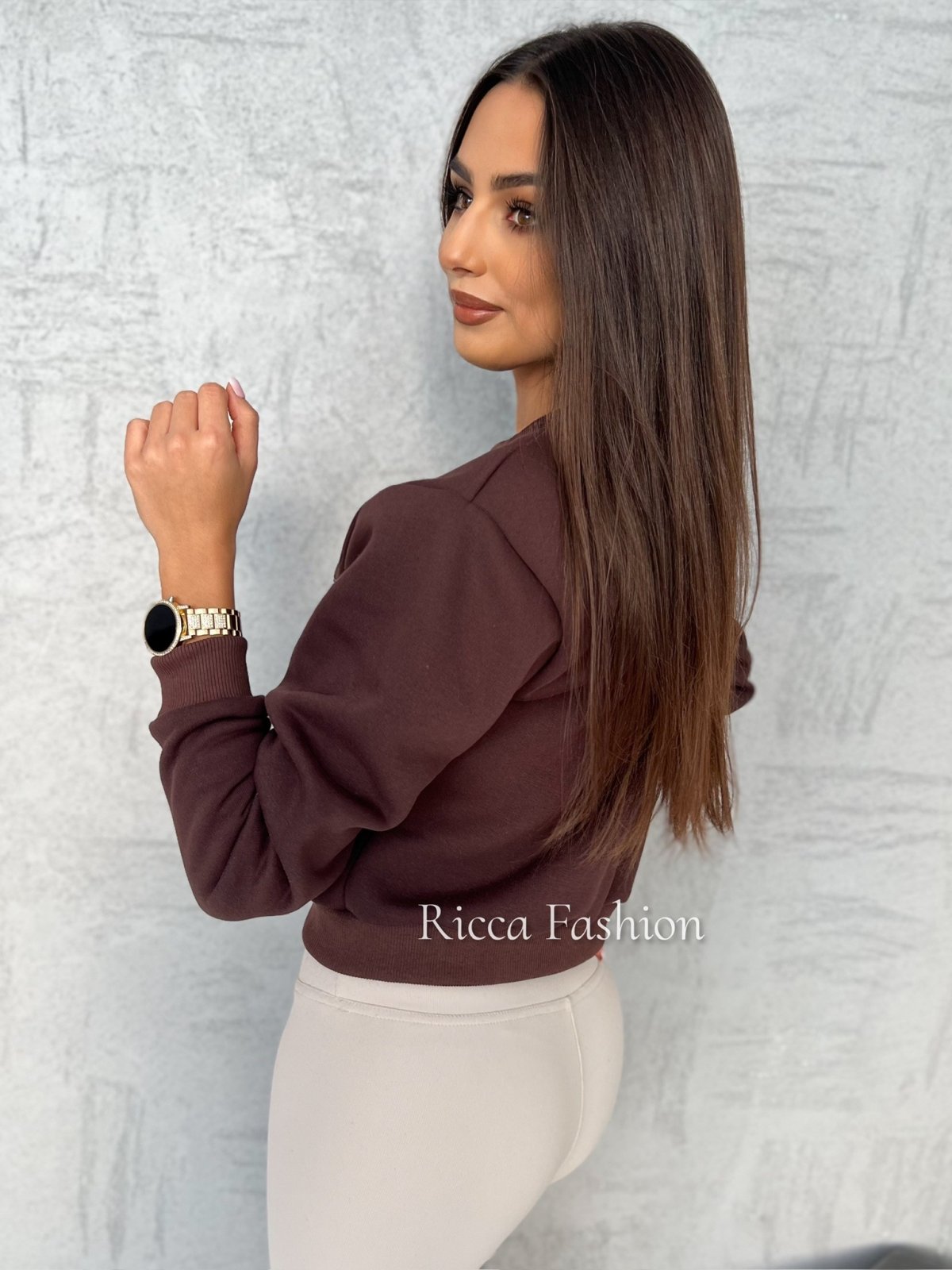 Bluza MEOW by Ricca, chocolate