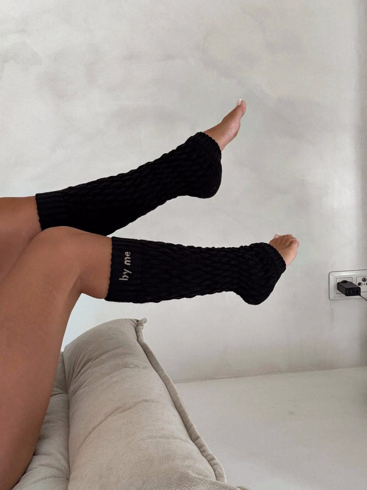 Ocieplacze bawełniane BY ME, czarne