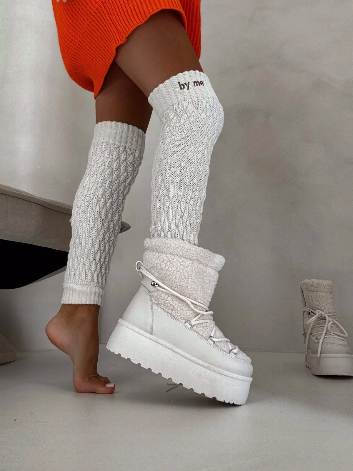 Ocieplacze bawełniane BY ME, waniliowe