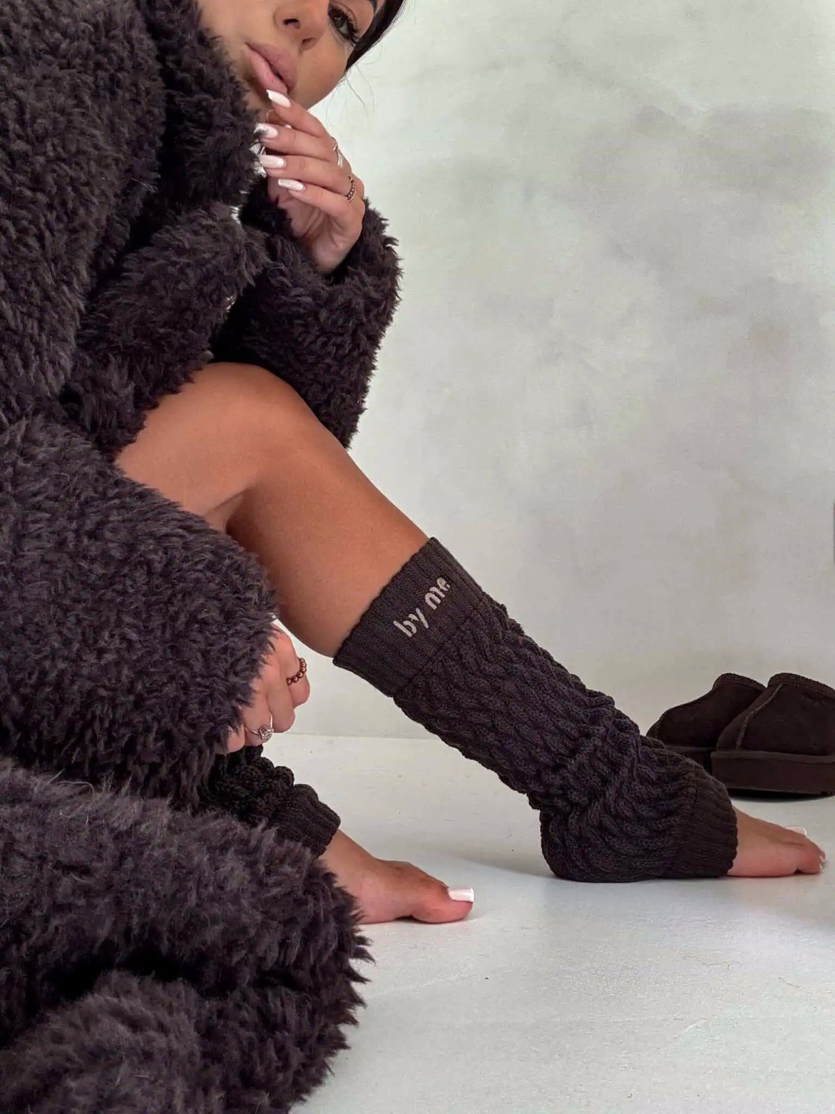 Ocieplacze bawełniane BY ME, czekolada