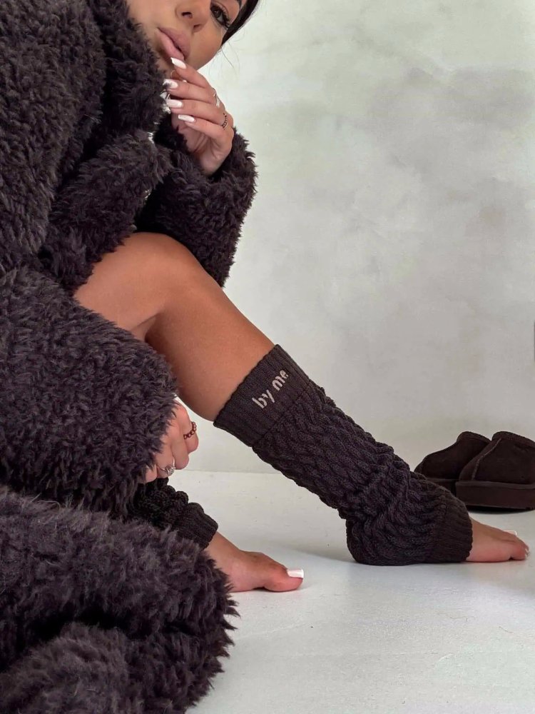 Ocieplacze bawełniane BY ME, czekolada