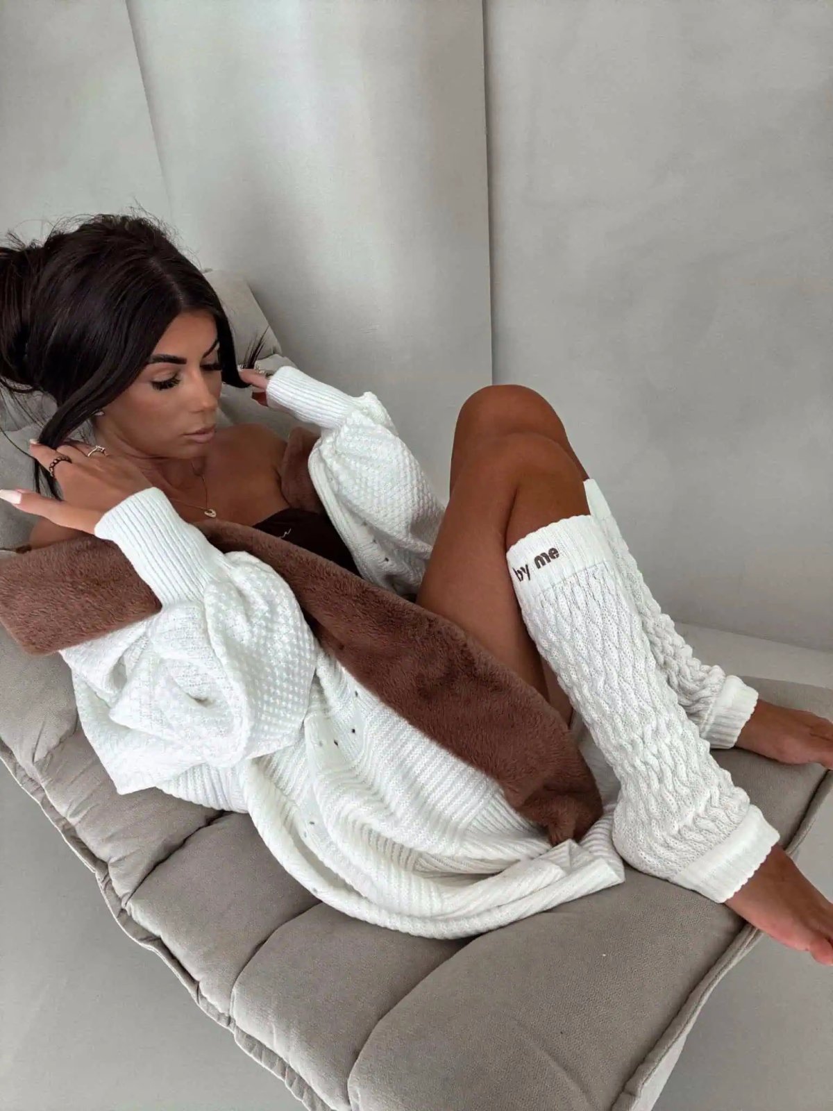 Ocieplacze bawełniane BY ME, ecru