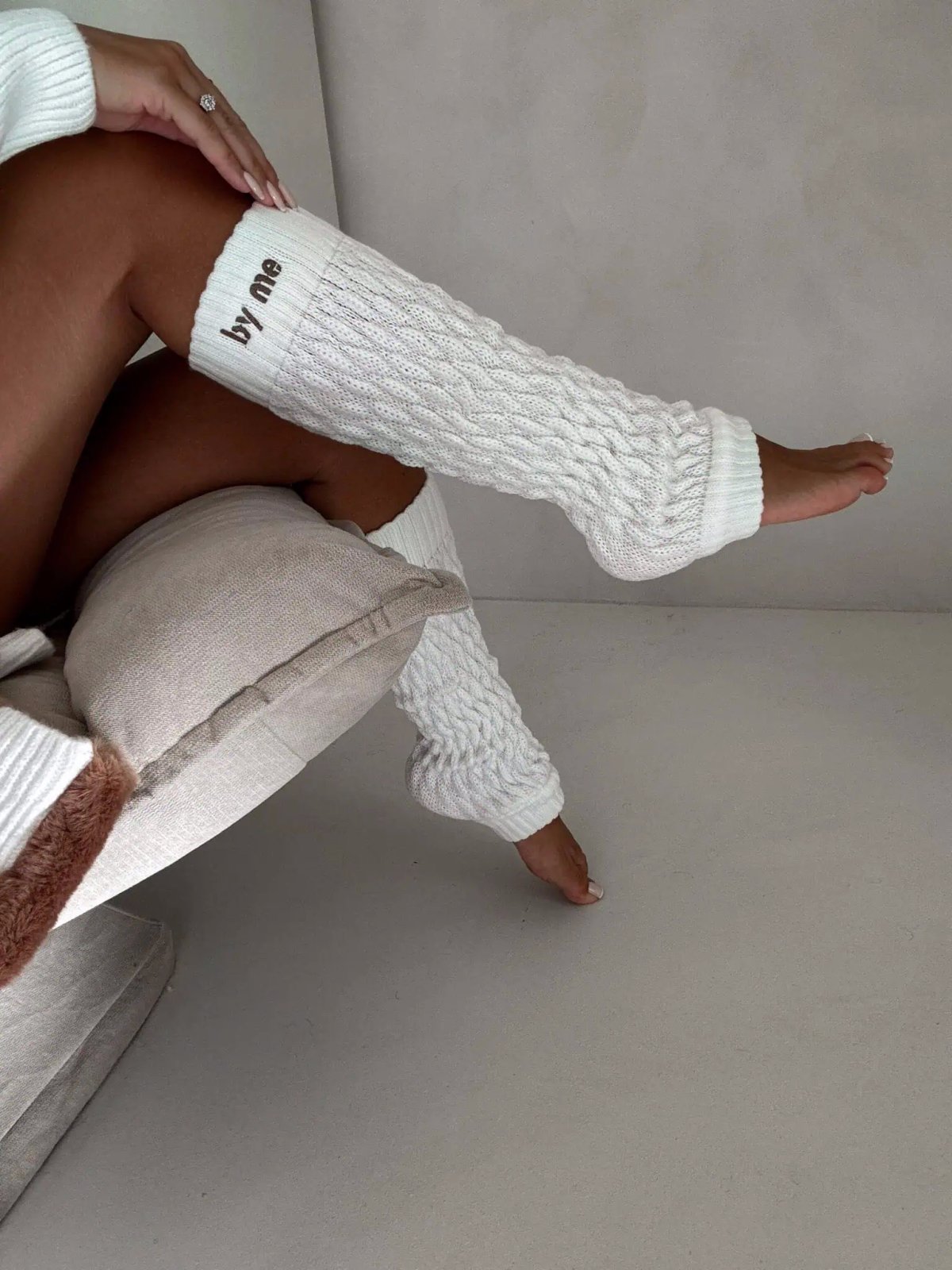 Ocieplacze bawełniane BY ME, ecru