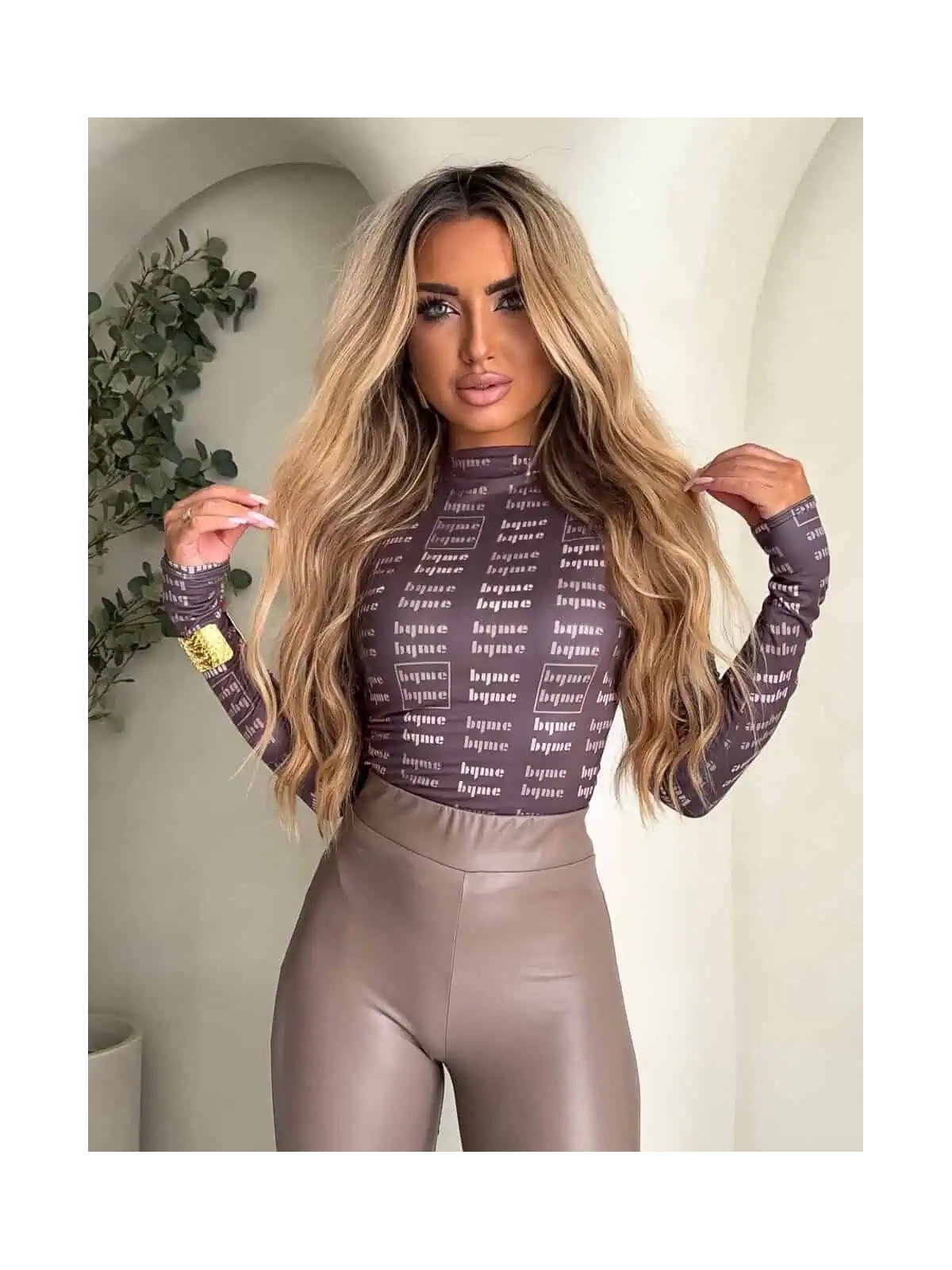 Bluzka SECOND MIU, mokka