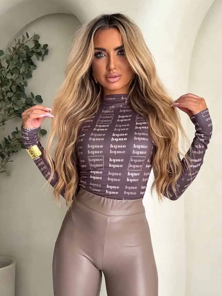 Bluzka SECOND MIU, mokka