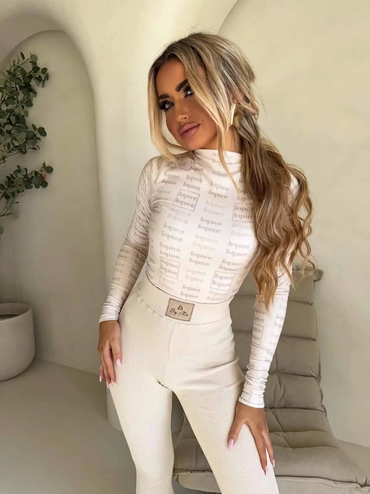 Bluzka SECOND MIU, jasny beż