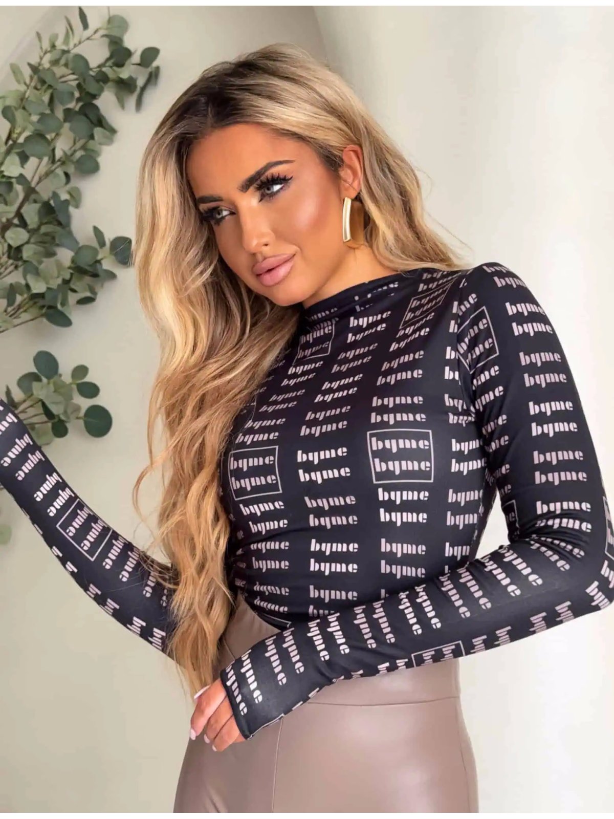 Bluzka SECOND MIU, czarno-beżowa