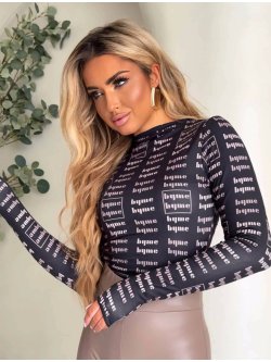 Bluzka SECOND MIU, czarno-beżowa