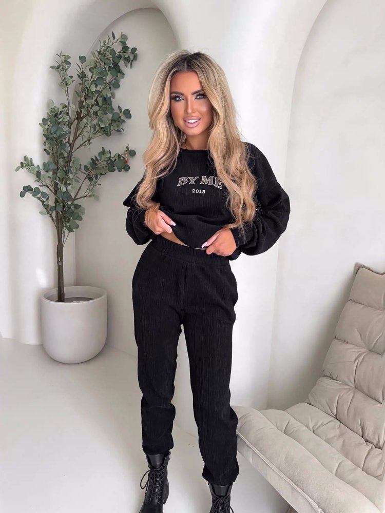 Komplet z bawełną BARIO, czarny