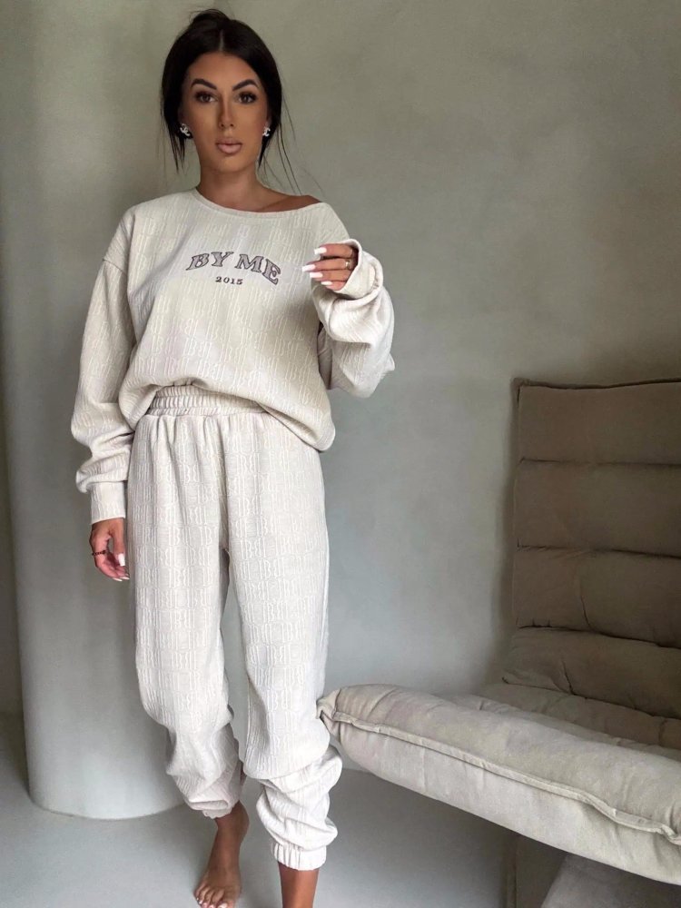 Komplet z bawełną BARIO, jasny beż