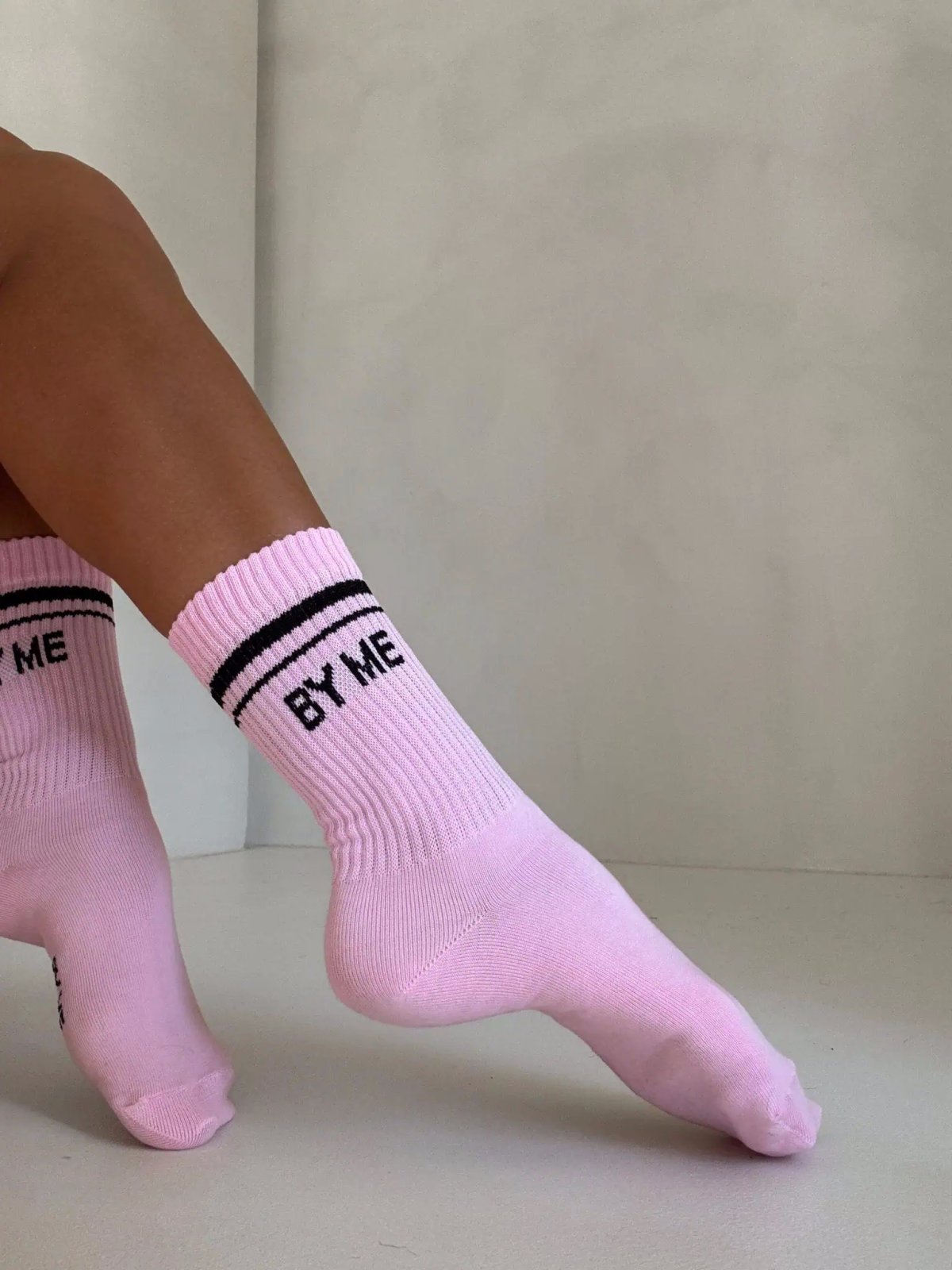 Skarpetki STRIPE, różowo-czarne