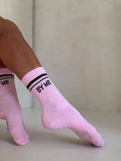 Skarpetki STRIPE, różowo-czarne