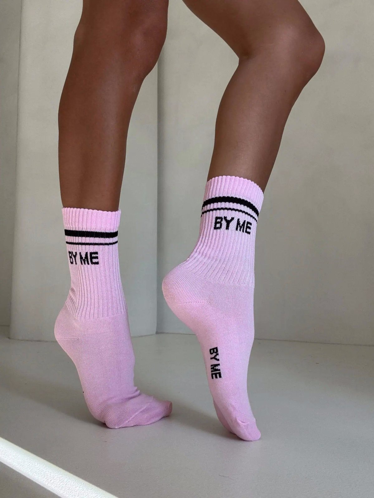 Skarpetki STRIPE, różowo-czarne