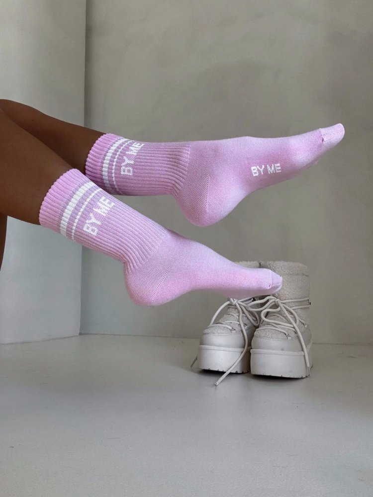 Skarpetki STRIPE, różowo-białe