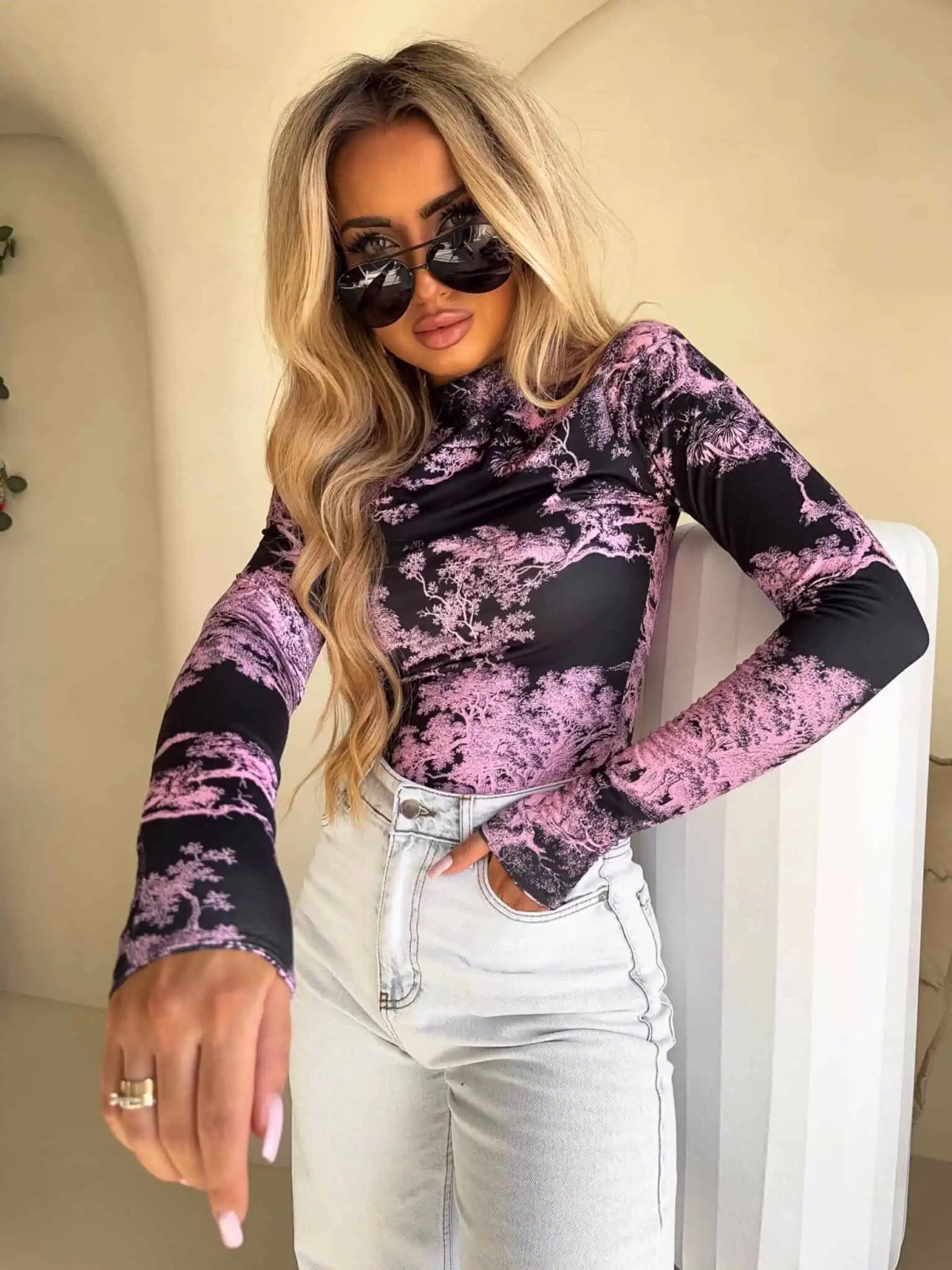 Bluzka SECOND SKIN, dior/jasny róż