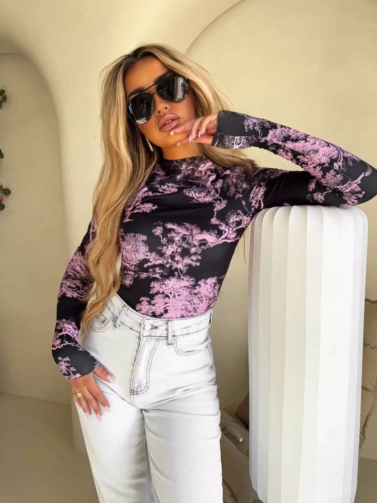 Bluzka SECOND SKIN, dior/jasny róż