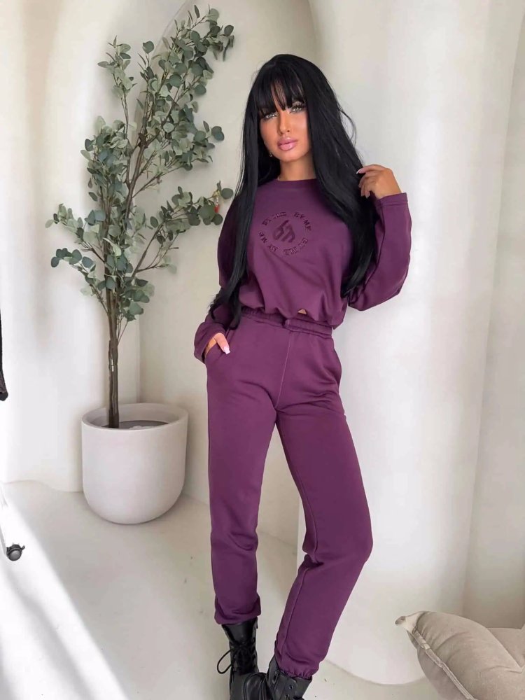 Komplet dresowy LOUIS, śliwka