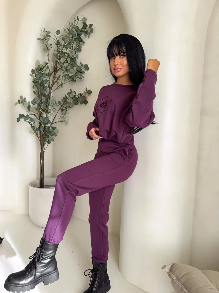 Komplet dresowy LOUIS, śliwka