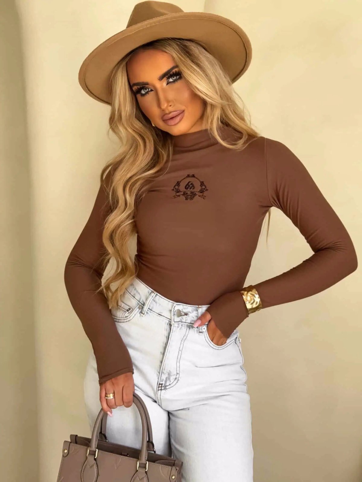 Bluzka SKIN MEDIOLAN, latte