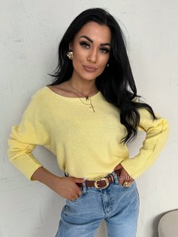 Sweter z wiskozą JASPER, banana