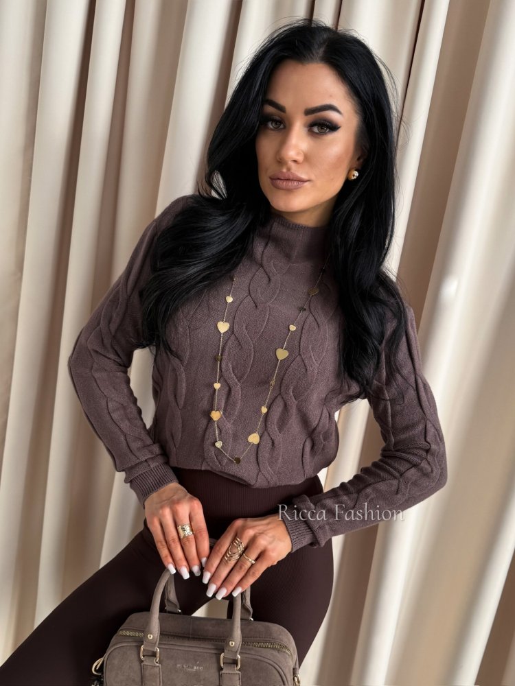 Sweter z wiskozą RAFAEL, cocoa