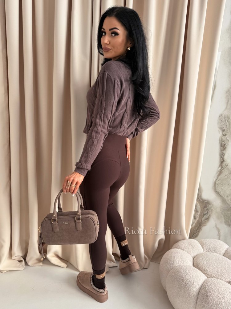 Sweter z wiskozą RAFAEL, cocoa