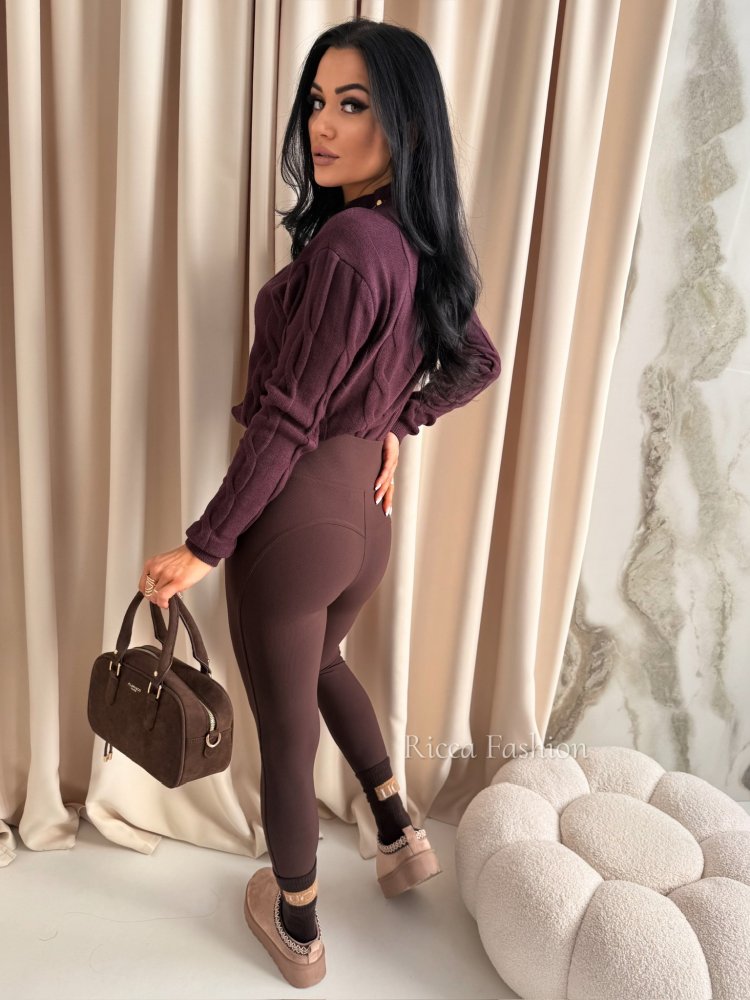 Sweter z wiskozą RAFAEL, plum